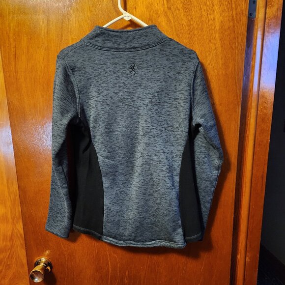 Women's Medium Browning Blue Fleece Lined Mock Neck Full Zip Jacket - Picture 10 of 10